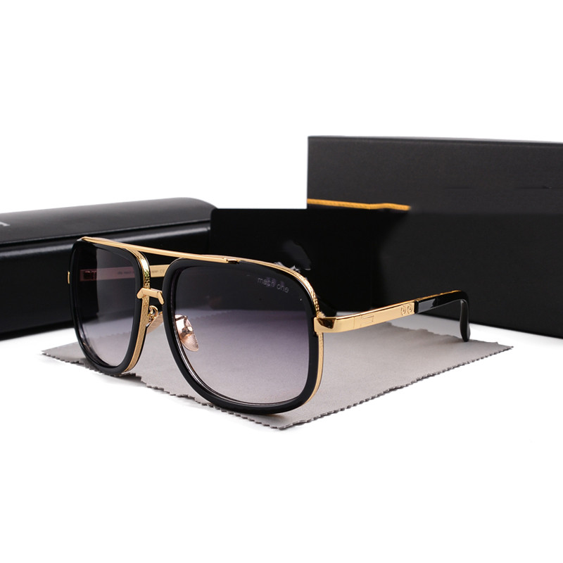 Ditaeds Fashion Vintage Cool Gradient Twin-Beams Squar Pilot Akiniai nuo saulės Vyrai Moterys Gamintojas Dizaineriai Akiniai nuo saulės Lunettes De Soleil