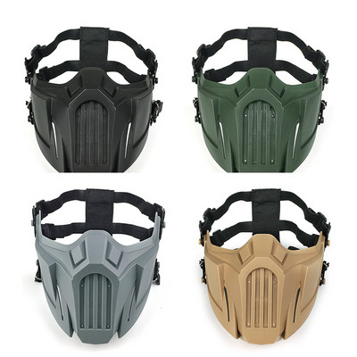 Airsoft maszk Kreatív védő fél arcmaszk kültéri játék maszk jelmez maszk kültéri sportmaszkok