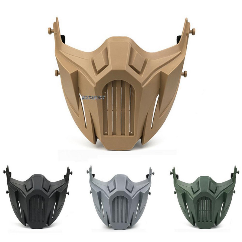 Airsoft maszk Kreatív védő fél arcmaszk kültéri játék maszk jelmez maszk kültéri sportmaszkok