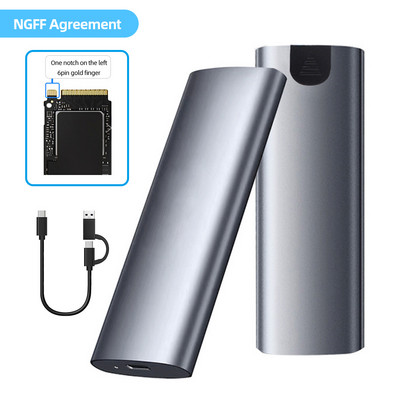 Θήκη M2 NGFF SSD HDD 5Gbps M.2 Θήκη NGFF σε USB 3.1 Προσαρμογέας εξωτερικού περιβλήματος SSD Τύπος C 3.1 Μονάδα δίσκου στερεάς κατάστασης Κουτί σκληρού δίσκου