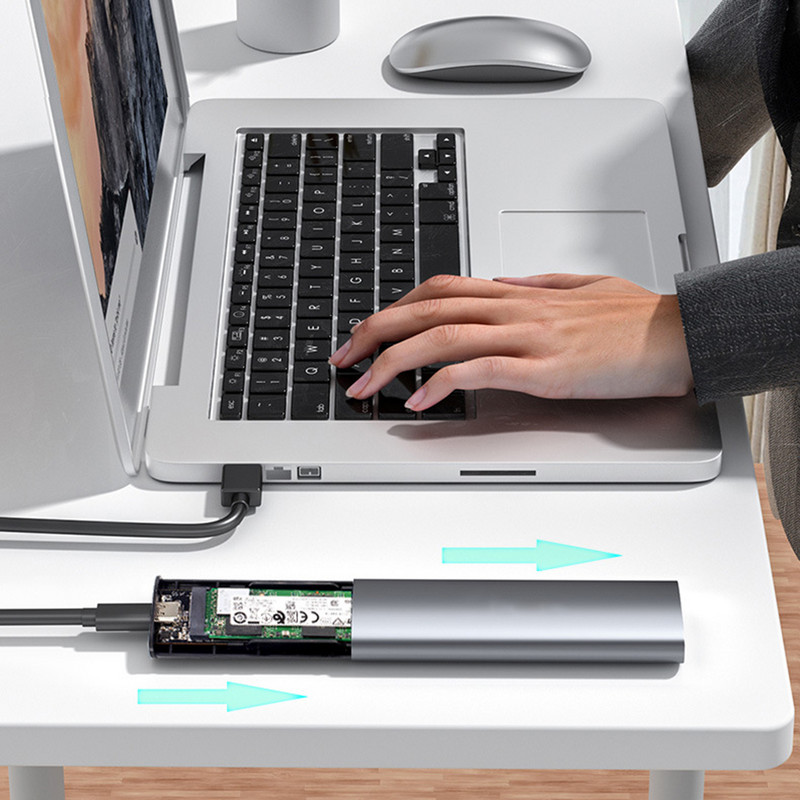Θήκη M2 NGFF SSD HDD 5Gbps M.2 Θήκη NGFF σε USB 3.1 Προσαρμογέας εξωτερικού περιβλήματος SSD Τύπος C 3.1 Μονάδα δίσκου στερεάς κατάστασης Κουτί σκληρού δίσκου