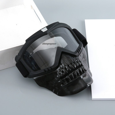 Naujausia karinė dažasvydžio kaukė su nuimamais akiniais Lauko medžioklės sporto apsaugos kaukė Taktinės šaudymo kaukės akiniai