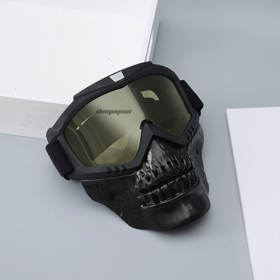 Naujausia karinė dažasvydžio kaukė su nuimamais akiniais Lauko medžioklės sporto apsaugos kaukė Taktinės šaudymo kaukės akiniai