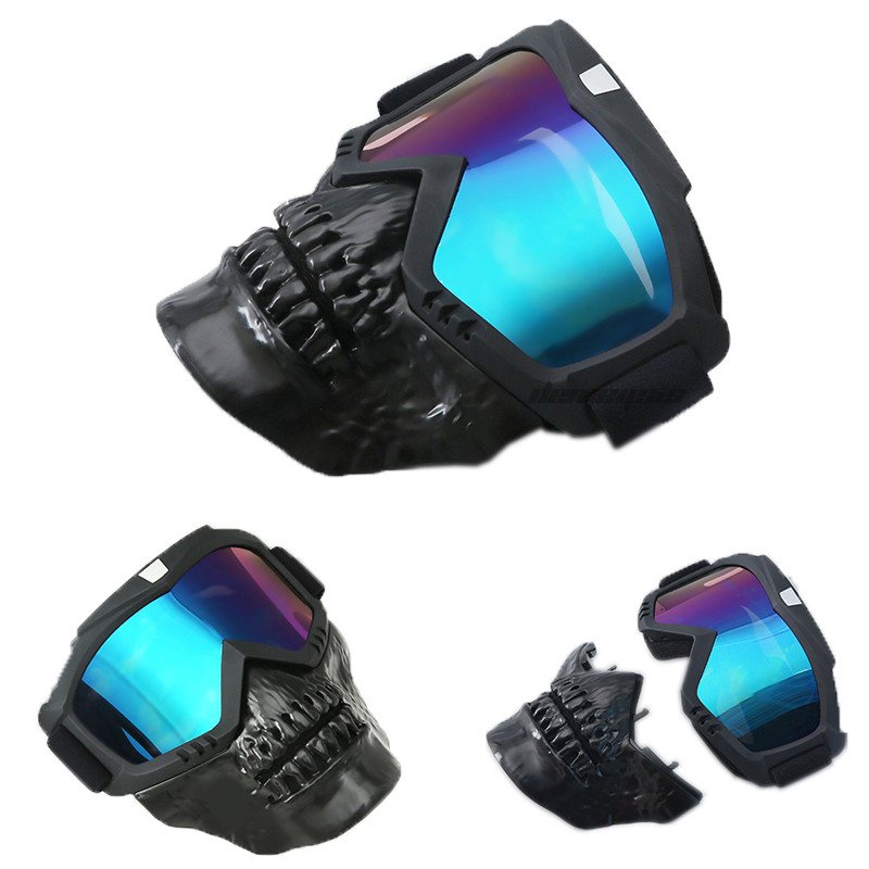 Naujausia karinė dažasvydžio kaukė su nuimamais akiniais Lauko medžioklės sporto apsaugos kaukė Taktinės šaudymo kaukės akiniai
