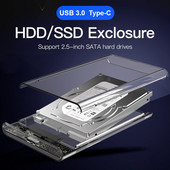 Harddisk Box USB 3.0 Tip C HDD SSD Carcasă Hard Disk SATA de 2,5 inchi Carcasă externă Componente portabile pentru computer