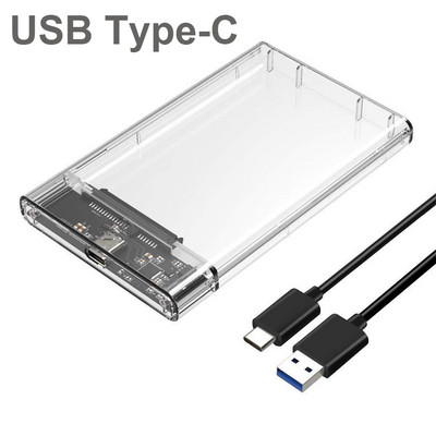 Harddisk Box USB 3.0 Tip C HDD SSD Carcasă Hard Disk SATA de 2,5 inchi Carcasă externă Componente portabile pentru computer