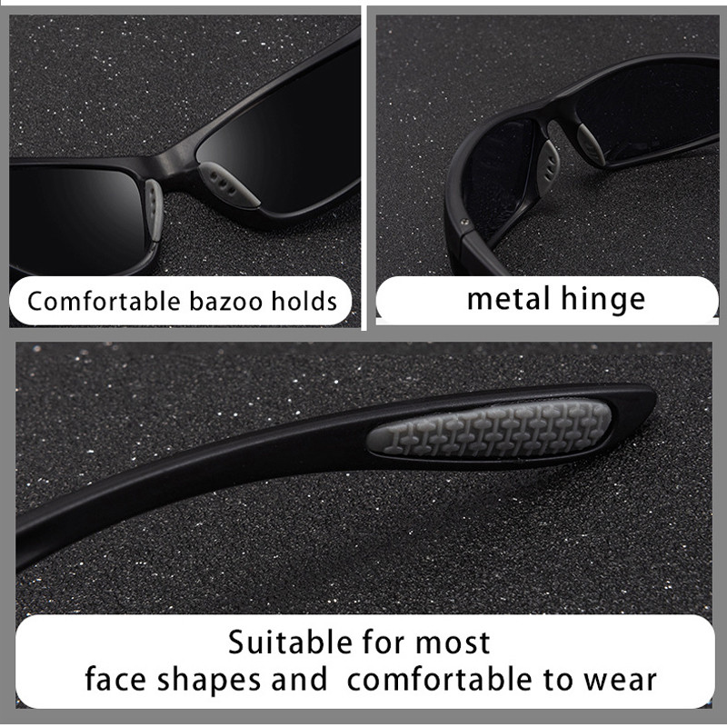 Polarizált napszemüvegek Férfi Luxus Márka Sárga Nigth Vision Szemüvegek Horgászsport Szemüvegek Vintage Square Vezetői Szemüvegek Oclous