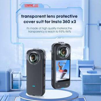 Νέο προστατευτικό φακού κατά των γρατσουνιών για Insta360 X3 Sticky Dual-Lens 360 Mod For Insta 360 X3 Protector Καπάκι φακού Αξεσουάρ κάμερας