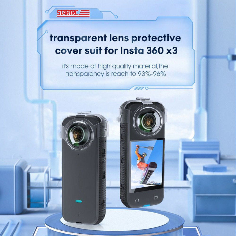 Jauns pretskrāpējumu objektīva aizsargs Insta360 X3 Sticky Dual-Lens 360 Mod Insta 360 X3 Protector Objektīva vāciņa kameras piederumiem