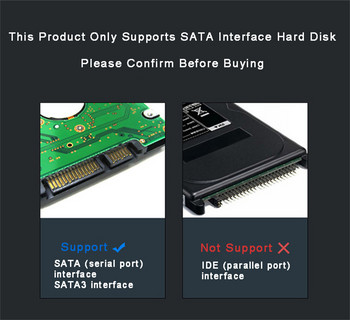Θήκη σκληρού δίσκου USB 3.0 σε SATA III για σκληρό δίσκο 2,5 ιντσών SSD Εξωτερικός σκληρός δίσκος Enclosur Max 4TB Υποστήριξη UASP HDD Box
