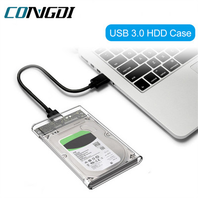 Carcasă de hard disk USB 3.0 la SATA III pentru HDD SSD de 2,5 inchi Carcasă pentru hard disk extern Max 4TB Suport UASP HDD Box