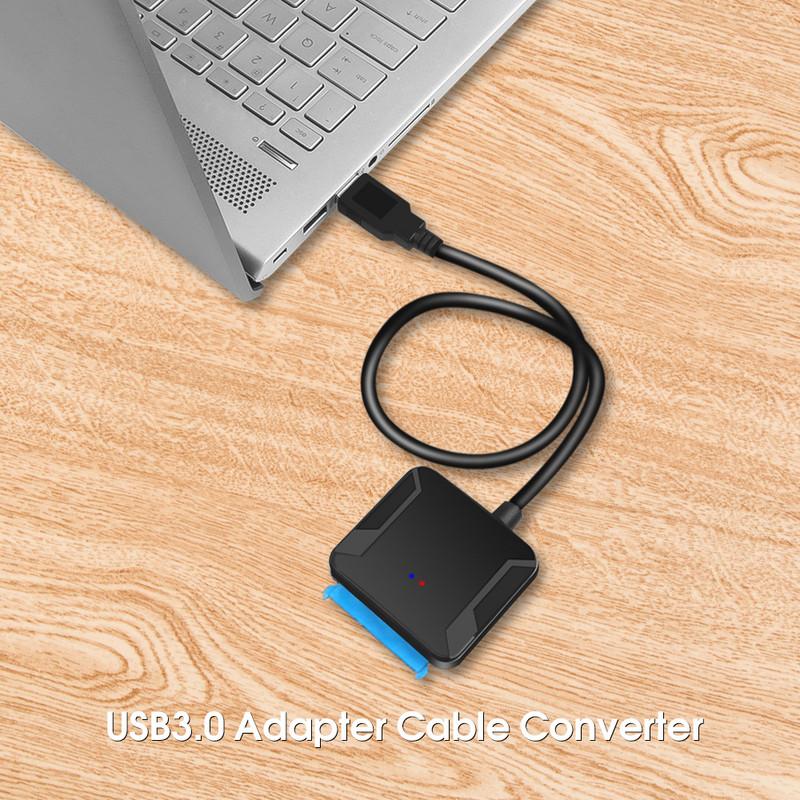 Visiškai naujas SATA–USB 3.0 2.0 kabelio adapteris C tipo adapterio keitiklis Sata III 22 kontaktų kabelis, skirtas 2,5 colio 3,5 colio kietiesiems diskams Disk HDD SSD
