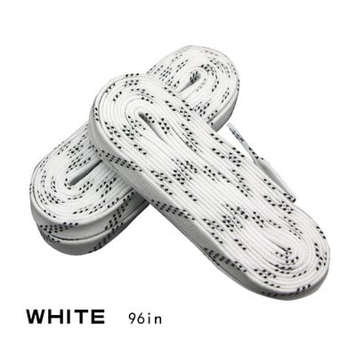 Riedulio raišteliai 96 col. 108 col. 120 col. Dviejų sluoksnių pynė, papildomai sutvirtinti antgaliai vaškuoto antgalio dizaino kostiumas ledo ritulio raišteliui.