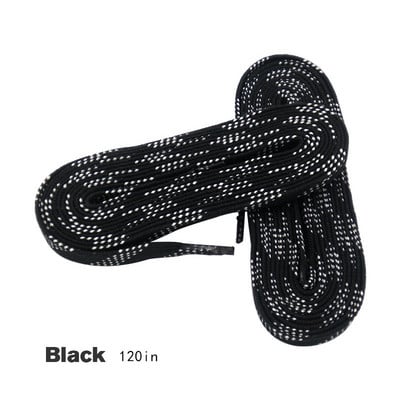 Riedulio raišteliai 96 col. 108 col. 120 col. Dviejų sluoksnių pynė, papildomai sutvirtinti antgaliai vaškuoto antgalio dizaino kostiumas ledo ritulio raišteliui.