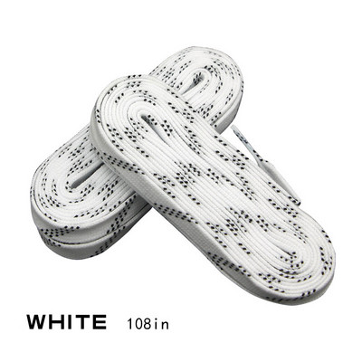 Riedulio raišteliai 96 col. 108 col. 120 col. Dviejų sluoksnių pynė, papildomai sutvirtinti antgaliai vaškuoto antgalio dizaino kostiumas ledo ritulio raišteliui.