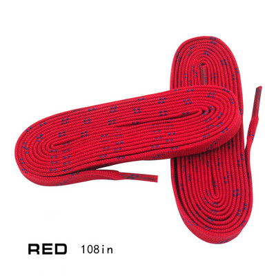 Riedulio raišteliai 96 col. 108 col. 120 col. Dviejų sluoksnių pynė, papildomai sutvirtinti antgaliai vaškuoto antgalio dizaino kostiumas ledo ritulio raišteliui.