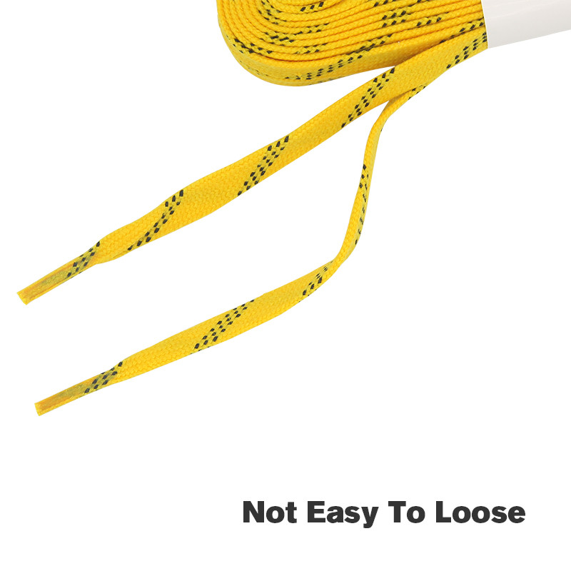 Riedulio raišteliai 96 col. 108 col. 120 col. Dviejų sluoksnių pynė, papildomai sutvirtinti antgaliai vaškuoto antgalio dizaino kostiumas ledo ritulio raišteliui.