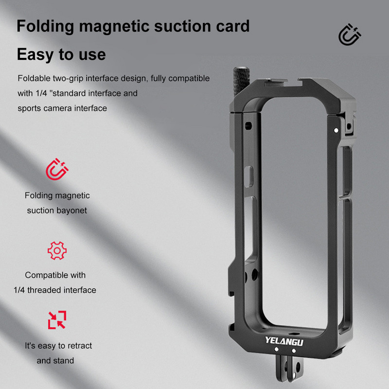 Kaamera laienduspordi kaitsekesta Insta360 X3 alumiiniumsulamist videokaamera kaitseraam Magnet bajonetttarvikud