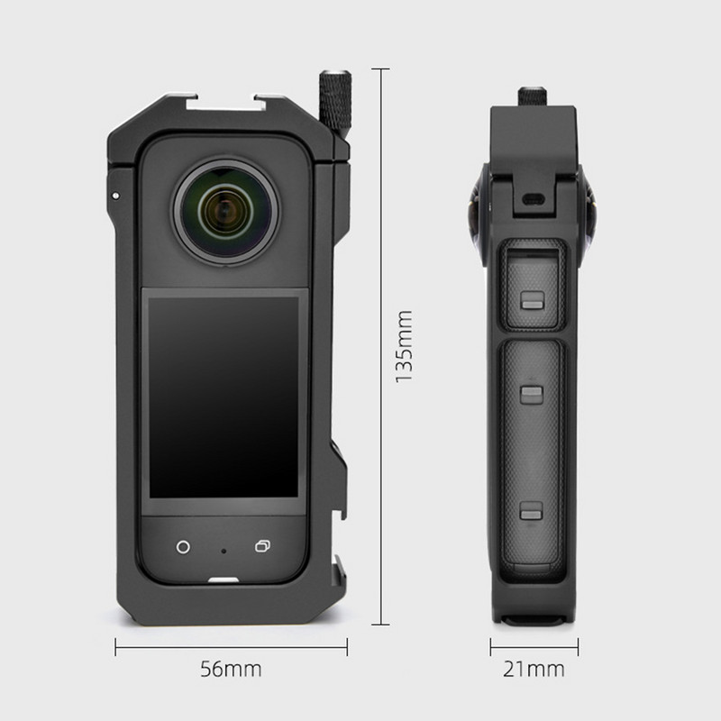 Kaamera laienduspordi kaitsekesta Insta360 X3 alumiiniumsulamist videokaamera kaitseraam Magnet bajonetttarvikud