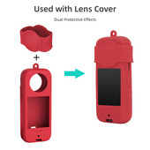 Insta360 X3 silikoonist ümbriskaitse, kaotsiminekuvastane kaasaskantav kaitsekate, ümbris Insta360 X3 panoraamkaamera tarvikute jaoks