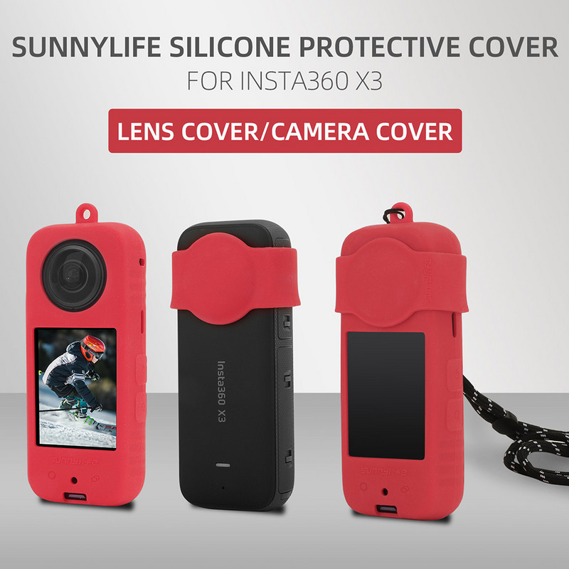 Insta360 X3 silikoonist ümbriskaitse, kaotsiminekuvastane kaasaskantav kaitsekate, ümbris Insta360 X3 panoraamkaamera tarvikute jaoks