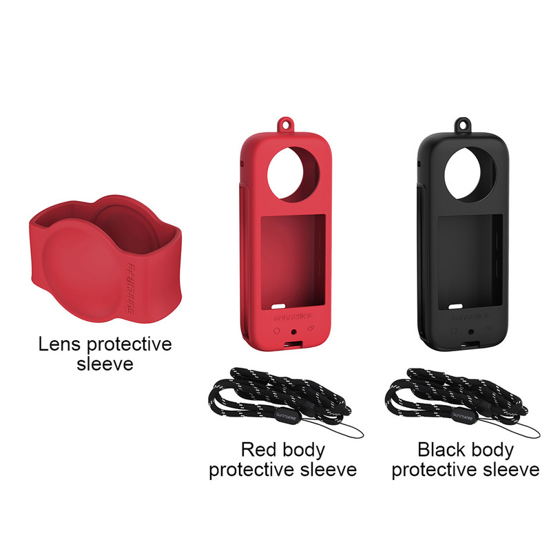 Insta360 X3 silikoonist ümbriskaitse, kaotsiminekuvastane kaasaskantav kaitsekate, ümbris Insta360 X3 panoraamkaamera tarvikute jaoks