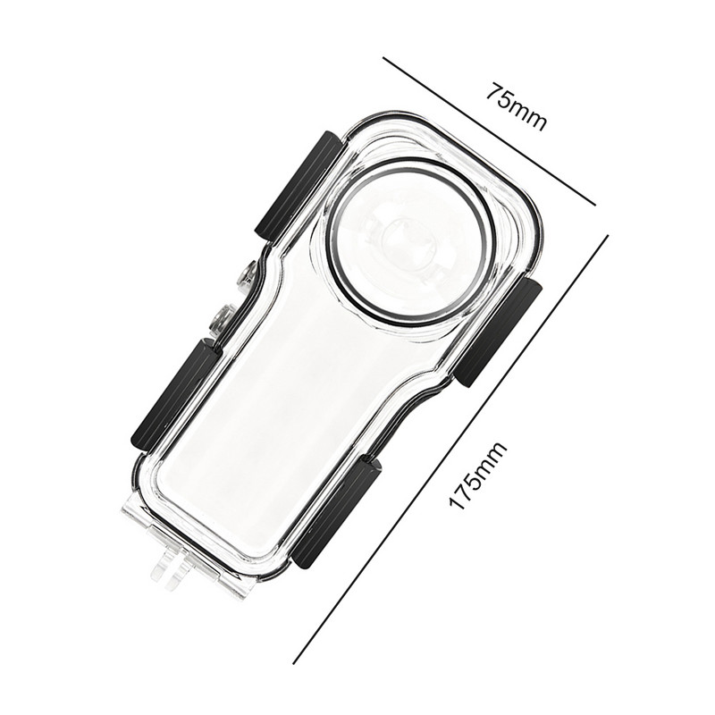 40 m veekindel ümbris Insta360 ONE RS 1-tolline objektiivikaitse, läbipaistev panoraamne kaitsekate Kriimustuskindel Insta360 One RS jaoks