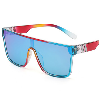 Модни слънчеви очила Луксозна марка Голяма рамка Слънчеви очила от една част Мъже и жени Класически спортни очила за шофиране на открито Uv400