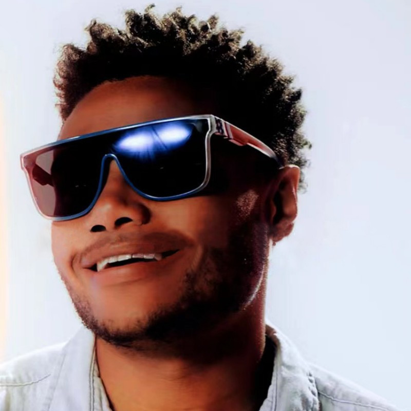 Divat napszemüvegek Luxus márka nagy keretű, egyrészes napszemüvegek férfi és női klasszikus szabadtéri vezetési sportszemüvegek Uv400