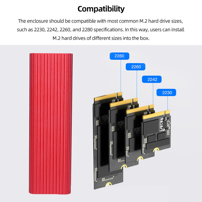 Carcasă SSD M.2 NVME Carcasă hard disk externă NGFF SATA pentru PC Laptop M2 USB 3.0 HD Cutie de stocare pentru SSD M.2 2230/2242/2260/2280