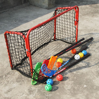 4 бр. флорбол за хокей на трева от PVC пластмасови стик топка улична спортна практика на открито оборудване за шайба за хокей на лед
