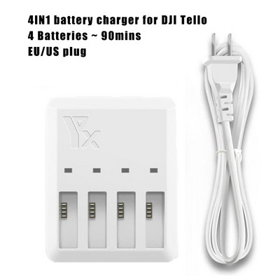4 IN 1 Multi Battery Charger For DJI Tello Portable Intelligent Flight Charging Manager Hub For DJI Tello Drone Accessories Kit