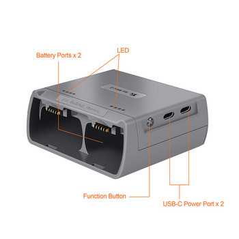 Mini 2 Battery Charger Double-way USB Fast Smart Charging Hub Butler Charger Bank Power για αξεσουάρ DJI Mavic Mini 2/SE Drone