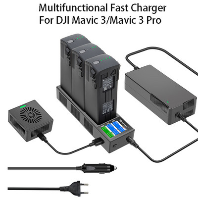 4 u 1 višenamjenski brzi punjač za Mavic 3 Pro Battery Smart Charging Hub za DJI Mavic 3/Mavic 3 Classic Dodaci za drone