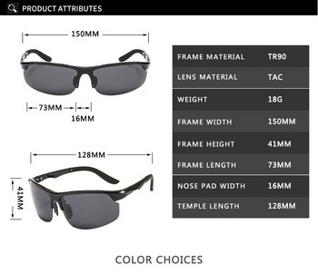 Поляризирани слънчеви очила за шофиране Пластмасови титаниеви рамки TR90 Спортни слънчеви очила Мъжки поляризирани шофьорски ретро UV400 очила против отблясъци