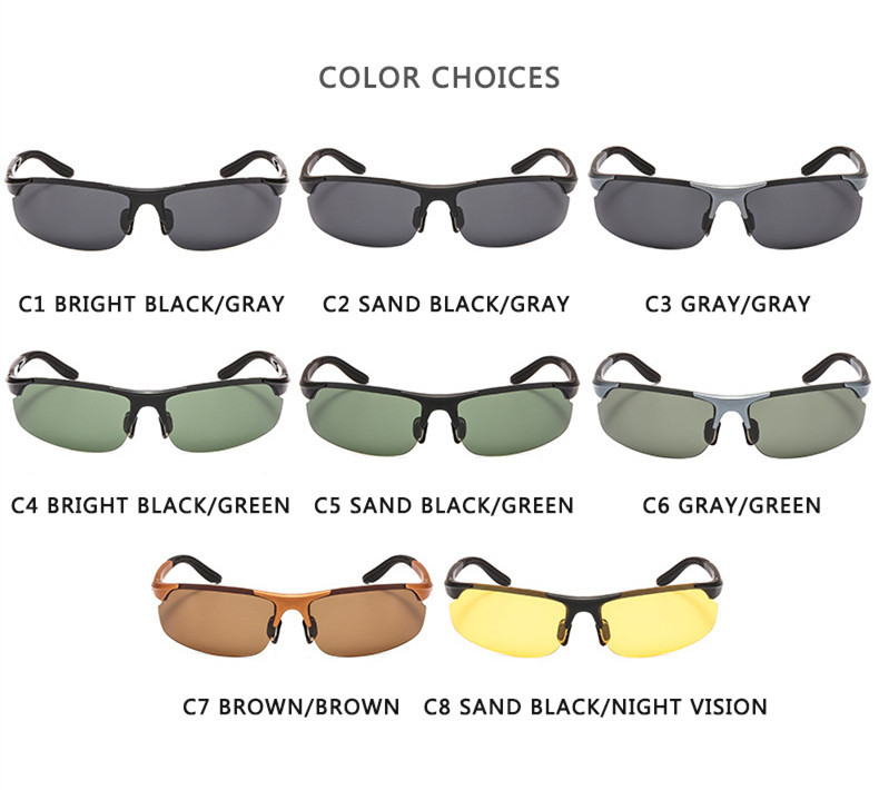 Ochelari de soare polarizați pentru șofer din plastic Titanium TR90 Ochelari de soare sport pentru bărbați, polarizați, retro UV400, ochelari de protecție anti-orbire