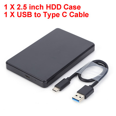 2,5 colio SATA į USB3.0 USB3.1 HDD korpuso adapterio mobiliojo standžiojo disko dėklai, skirti SSD išorinei saugyklos HDD dėžutei su USB3.0/TypeC laidu