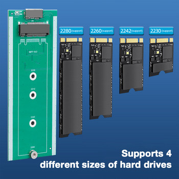 Περίβλημα δίσκου στερεάς κατάστασης από κράμα αλουμινίου USB 3.0 Υποστήριξη προσαρμογέα θήκης αποθήκευσης σκληρού δίσκου Κουτί δίσκου σκληρού δίσκου M.2 SATA Protocol Σκληρός δίσκος