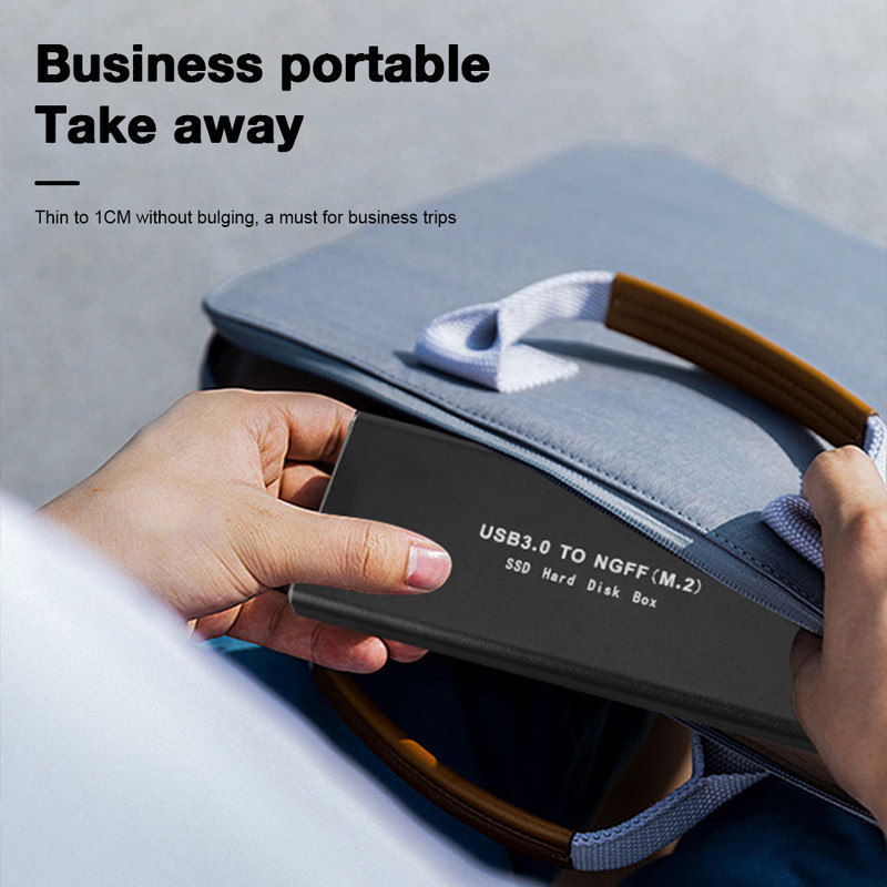 USB 3.0 aliuminio lydinio kietojo kūno disko korpusas kietasis diskas disko dėžutė, laikymo dėklo adapterio palaikymas M.2 SATA protokolo kietasis diskas