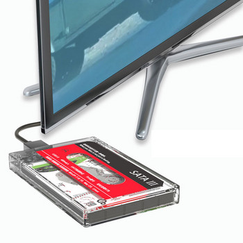 SD кутия с форма на диск 2,5-инчов ретро калъф за твърд диск До 6TB SATA към USB3.0 5Gbps устройство безплатно за Windows/Mac OS/Linux