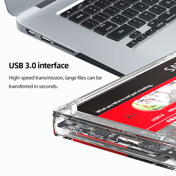 Περίβλημα SD Σχήμα δίσκου 2,5 ιντσών Vintage θήκη σκληρού δίσκου Έως 6TB SATA σε USB3.0 Δίσκος 5Gbps Δωρεάν για Windows/Mac OS/Linux