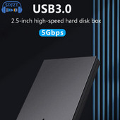 Kiire välise kõvaketta korpus 2,5-tolline Micro B USB 3.0 Type-C kaabel väline kõvaketas 5TB 5Gbps HD-salvestusseade