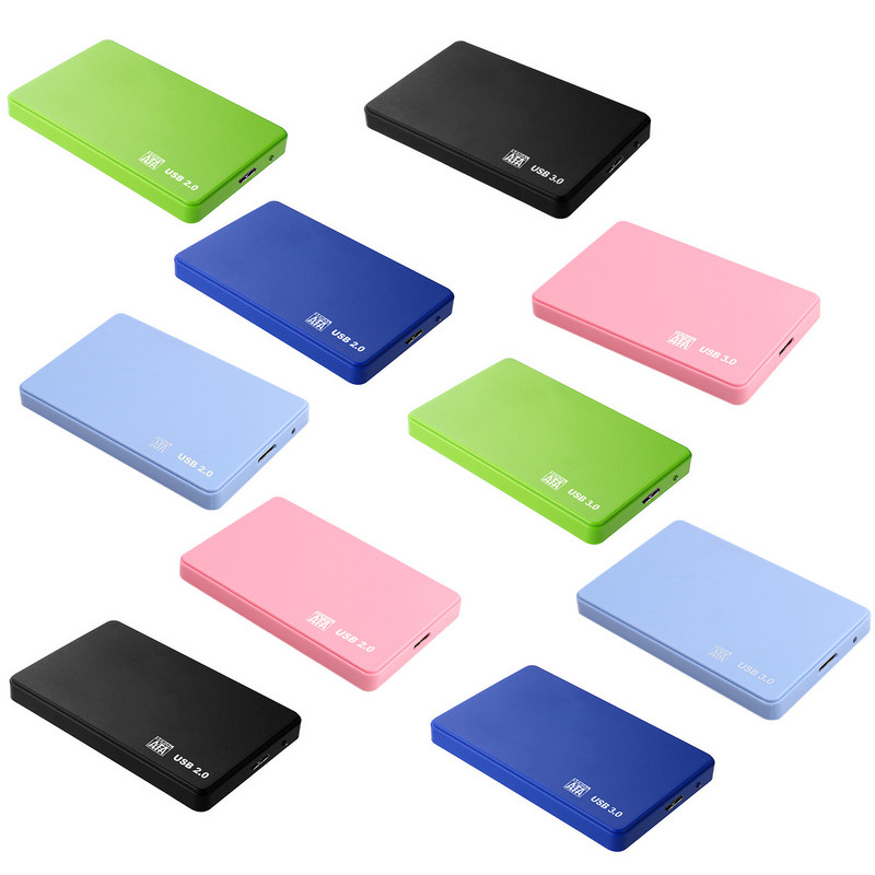 2,5-tolline SATA–USB3.0 kõvaketasümbris mobiilse kõvaketta ümbrised SSD välise salvestusruumi kõvaketta jaoks koos USB3.0/2.0 kaabliga ABS