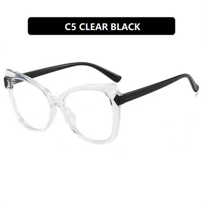 Moteriški akiniai 2022 m. Trend Cat's Eye Plokščias veidrodis TR90 Anti-mėlynas šviesus akinių rėmelis Paprasti akiniai Oculos De Grau Feminino