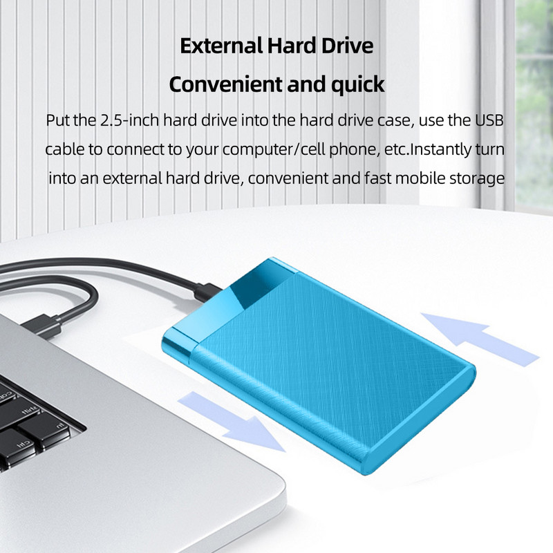 Carcasă pentru hard disk extern de 2,5 inci 5 Gbps USB 3.0 la SATA Carcasă pentru hard disk Carcasă HDD externă gratuită Plug and Play
