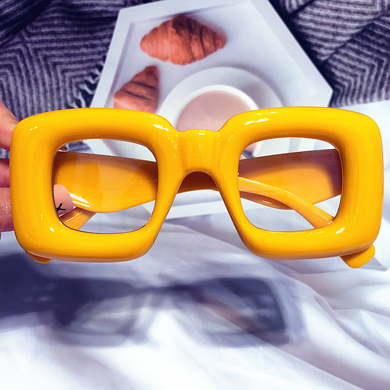 Candy Color Square Anti-sinine hele Y2k prillid naistele Mood täispuhutavad paksud arvutiprillid raam Naiste varjud meestele