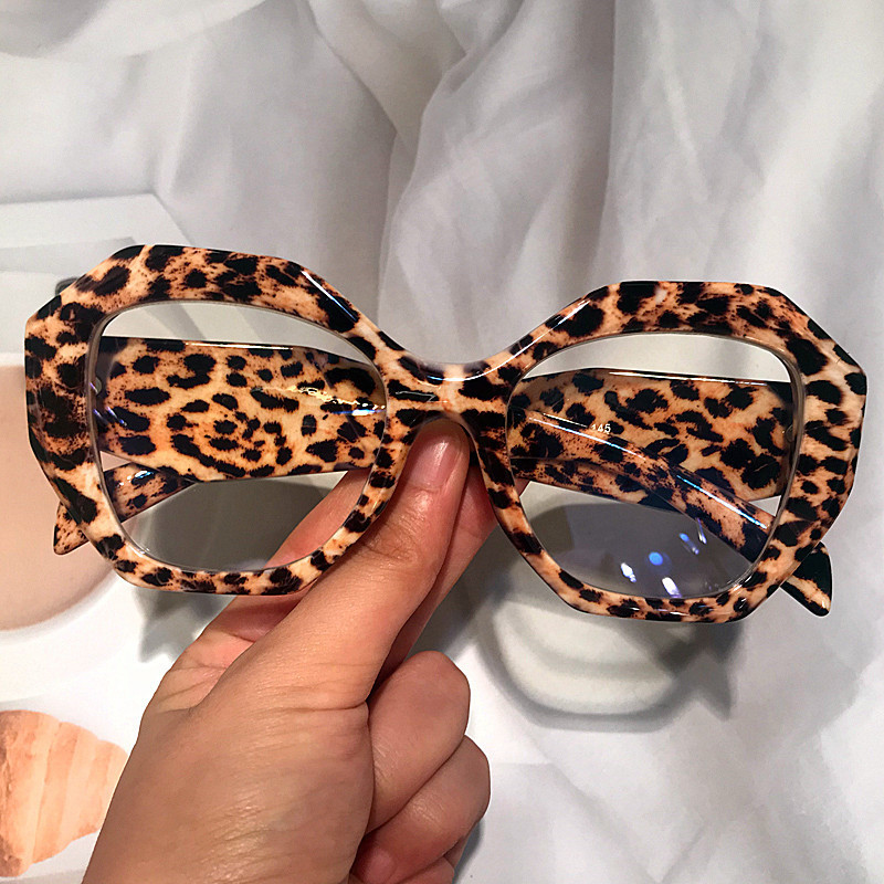 Αντι-μπλε φως Νέα καραμέλα Πολύγωνο τετράγωνα γυαλιά γυαλιών για γυναίκες Vintage Νέα μόδα Πλαστικό διάφανο πλαίσιο γυαλιών υπολογιστή