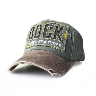 2022 Υψηλής ποιότητας Letter ROCK Κέντημα Βαμβακερό καπέλο μπέιζμπολ για άντρες Γυναικεία Gorras Snapback Outdoor Sport Hat