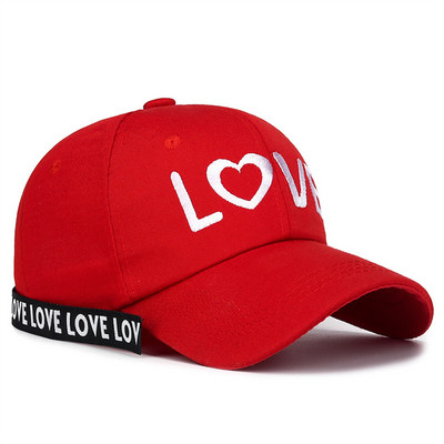 Пролет и лято Нов стил Бродирана панделка Бейзболна шапка Личност Външен сенник Туристическа шапка за двойка