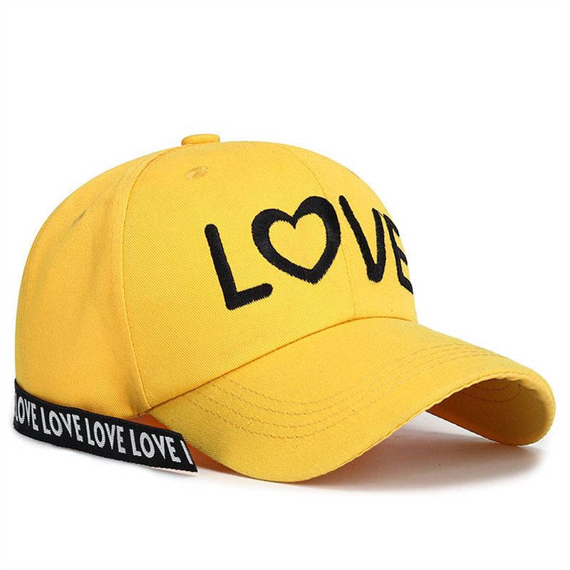 Пролет и лято Нов стил Бродирана панделка Бейзболна шапка Личност Външен сенник Туристическа шапка за двойка